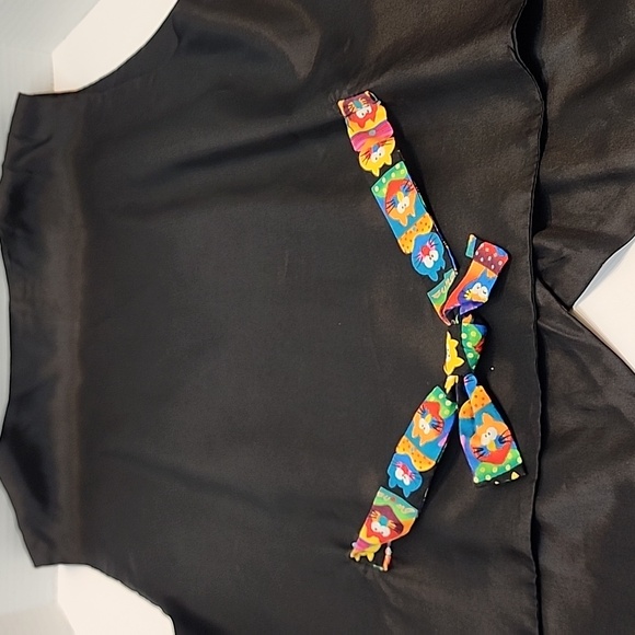 Saddle River Vintage Cat Vest Multicolor 4 Front Buttons Tie Back 2 Fake Pockets - Picture 5 of 5